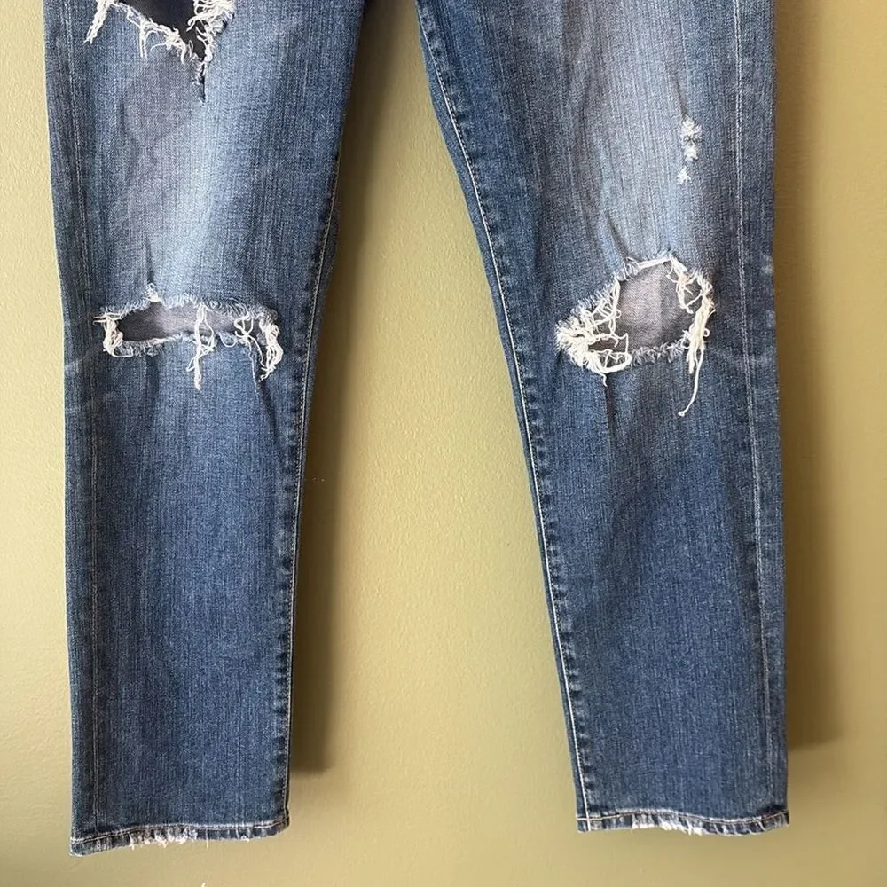 AG Adriano Goldschmied Distressed The Ex Boyfriend Slim Jeans Medium Wash Sz 26R